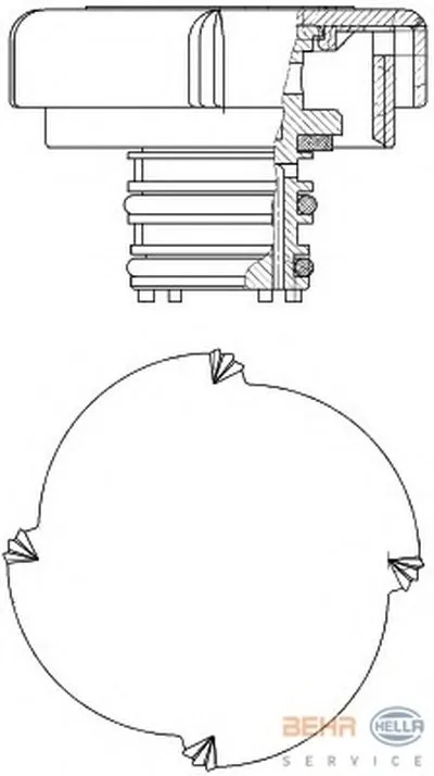Крышка, резервуар охлаждающей жидкости BEHR HELLA SERVICE HELLA купить
