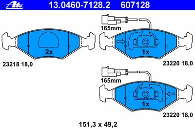 Комплект тормозных колодок, дисковый тормоз ATE купить