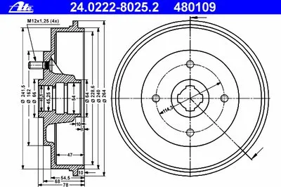 Тормозной барабан ATE купить