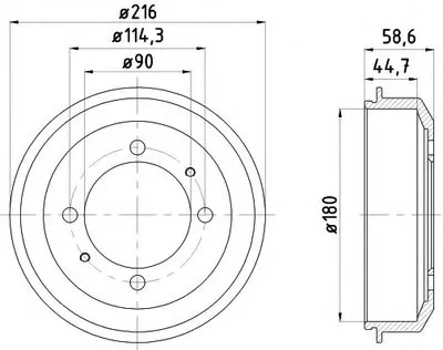 Тормозной барабан HELLA PAGID купить