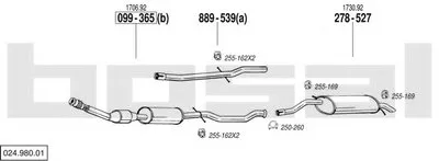 Система выпуска ОГ BOSAL купить