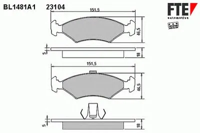 Комплект тормозных колодок, дисковый тормоз FTE купить