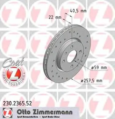 Тормозной диск SPORT BRAKE DISC COAT Z ZIMMERMANN купить