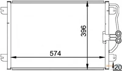Конденсатор, кондиционер BEHR HELLA SERVICE купить
