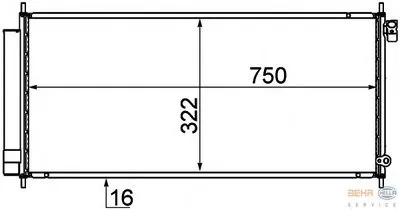 Конденсатор, кондиционер BEHR HELLA SERVICE купить