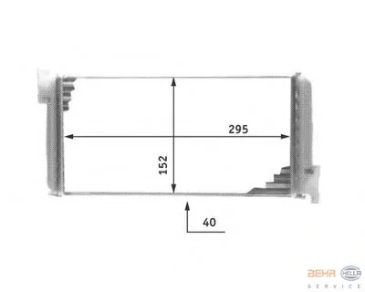Теплообменник, отопление салона BEHR HELLA SERVICE купить
