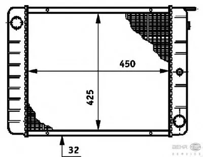 Радиатор, охлаждение двигателя BEHR HELLA SERVICE купить