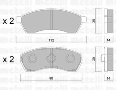 Комплект тормозных колодок, дисковый тормоз METELLI купить