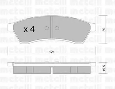 Комплект тормозных колодок, дисковый тормоз METELLI купить