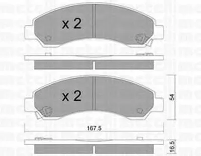Комплект тормозных колодок, дисковый тормоз METELLI купить