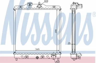 Радиатор, охлаждение двигателя NISSENS купить