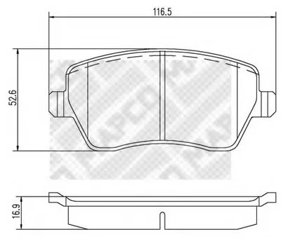 Комплект тормозных колодок, дисковый тормоз MAPCO купить