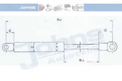 Газовая пружина, крышка багажник JOHNS купить