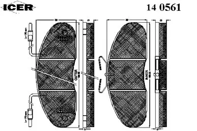 Комплект тормозных колодок, дисковый тормоз ICER купить