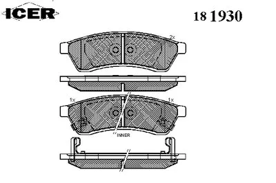 Комплект тормозных колодок, дисковый тормоз ICER купить