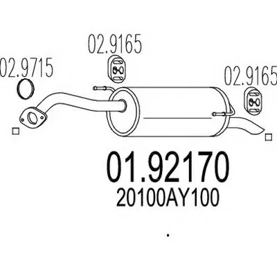Глушитель выхлопных газов конечный MTS купить