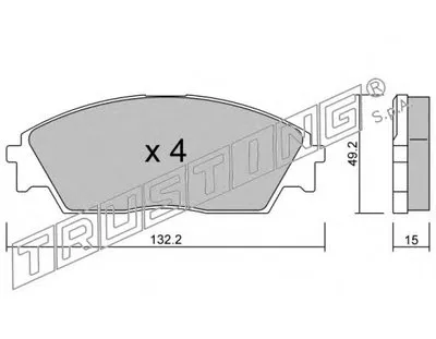 Комплект тормозных колодок, дисковый тормоз TRUSTING купить