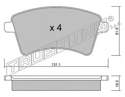 Комплект тормозных колодок, дисковый тормоз TRUSTING купить