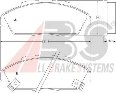 Комплект тормозных колодок, дисковый тормоз A.B.S. купить