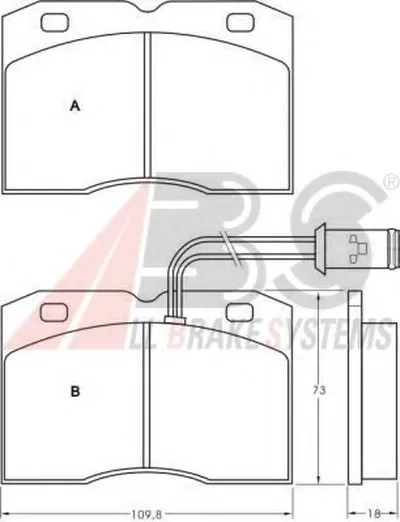 Комплект тормозных колодок, дисковый тормоз A.B.S. купить