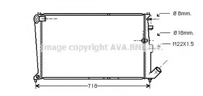Радиатор, охлаждение двигателя AVA QUALITY COOLING купить
