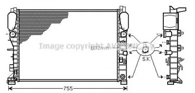 Радиатор, охлаждение двигателя AVA QUALITY COOLING купить