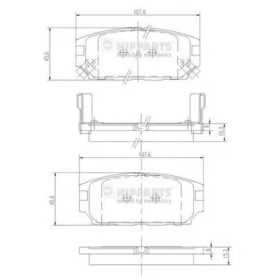 Комплект тормозных колодок, дисковый тормоз NIPPARTS купить