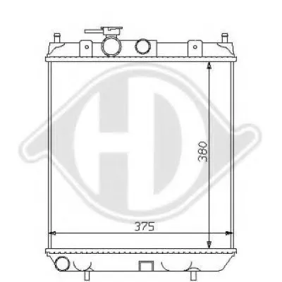 Радиатор, охлаждение двигателя DIEDERICHS купить