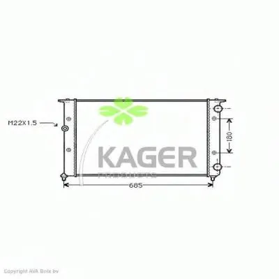 Радиатор, охлаждение двигателя KAGER купить