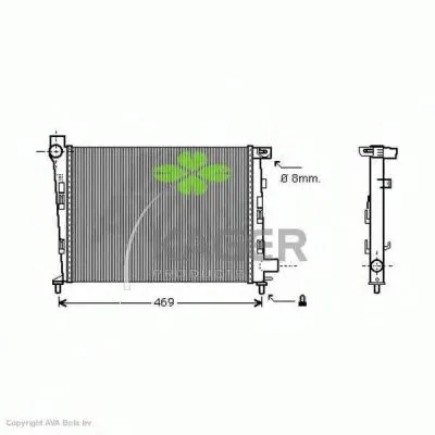 Радиатор, охлаждение двигателя KAGER купить