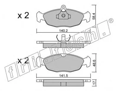 Комплект тормозных колодок, дисковый тормоз fri.tech. купить
