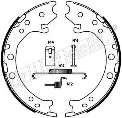 Комплект тормозных колодок, стояночная тормозная система fri.tech. купить