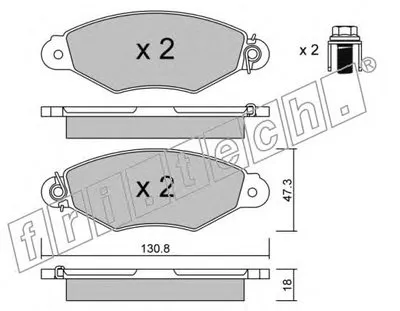 Комплект тормозных колодок, дисковый тормоз fri.tech. купить