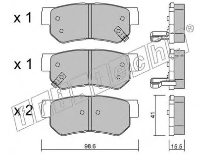 Комплект тормозных колодок, дисковый тормоз fri.tech. купить