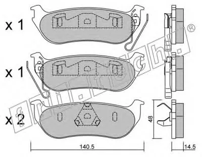 Комплект тормозных колодок, дисковый тормоз fri.tech. купить