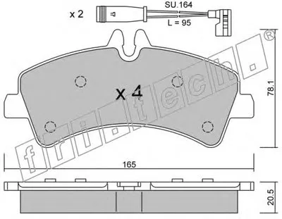 Комплект тормозных колодок, дисковый тормоз fri.tech. купить