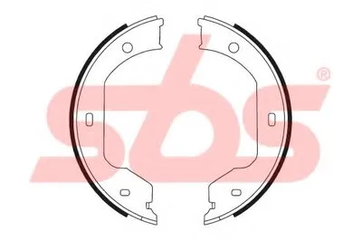 Комплект тормозных колодок; Комплект тормозных колодок, стояночная тормозная система sbs купить