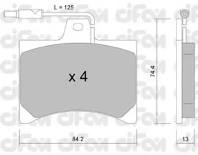 Комплект тормозных колодок, дисковый тормоз CIFAM купить