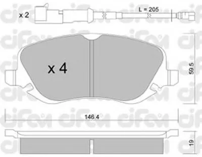 Комплект тормозных колодок, дисковый тормоз CIFAM купить