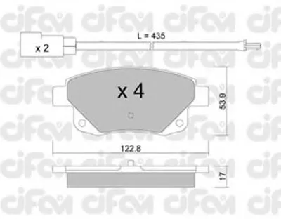 Комплект тормозных колодок, дисковый тормоз CIFAM купить