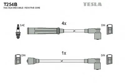 Комплект проводов зажигания TESLA купить