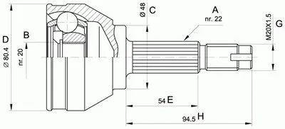 Шарнирный комплект, приводной вал SPIN OPEN PARTS купить