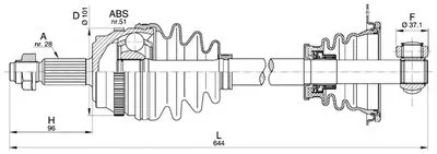 Приводной вал SPIN OPEN PARTS купить