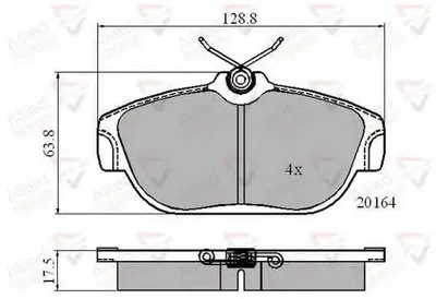 Комплект тормозных колодок, дисковый тормоз ANL Braking COMLINE купить