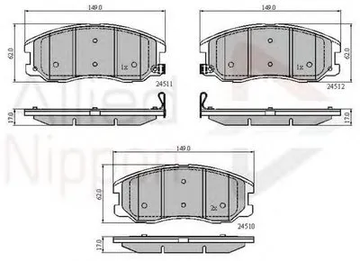 Комплект тормозных колодок, дисковый тормоз ANL Braking COMLINE купить