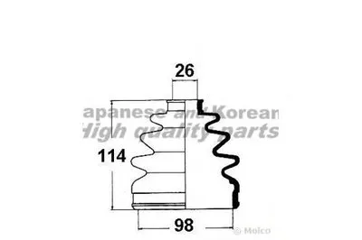 Комплект пылника, приводной вал ASHUKI купить