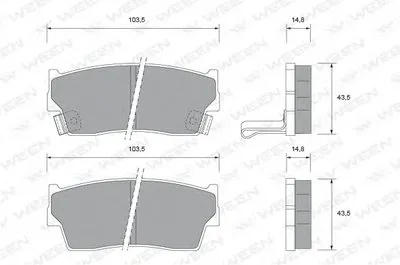 Комплект тормозных колодок, дисковый тормоз WEEN купить