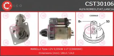 Стартер REMANUFACTURED SERIES CASCO купить