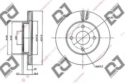Тормозной диск DJ PARTS купить