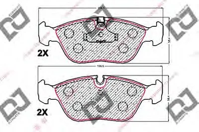 Комплект тормозных колодок, дисковый тормоз DJ PARTS купить